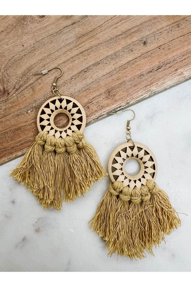 Brown Wooden Earrings