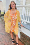 Orange Printed Paisley Dress