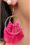 Circle Macrame Earrings