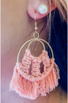 Circle Macrame Earrings