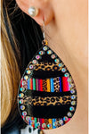 Metal Multicolor Teardrop Earring