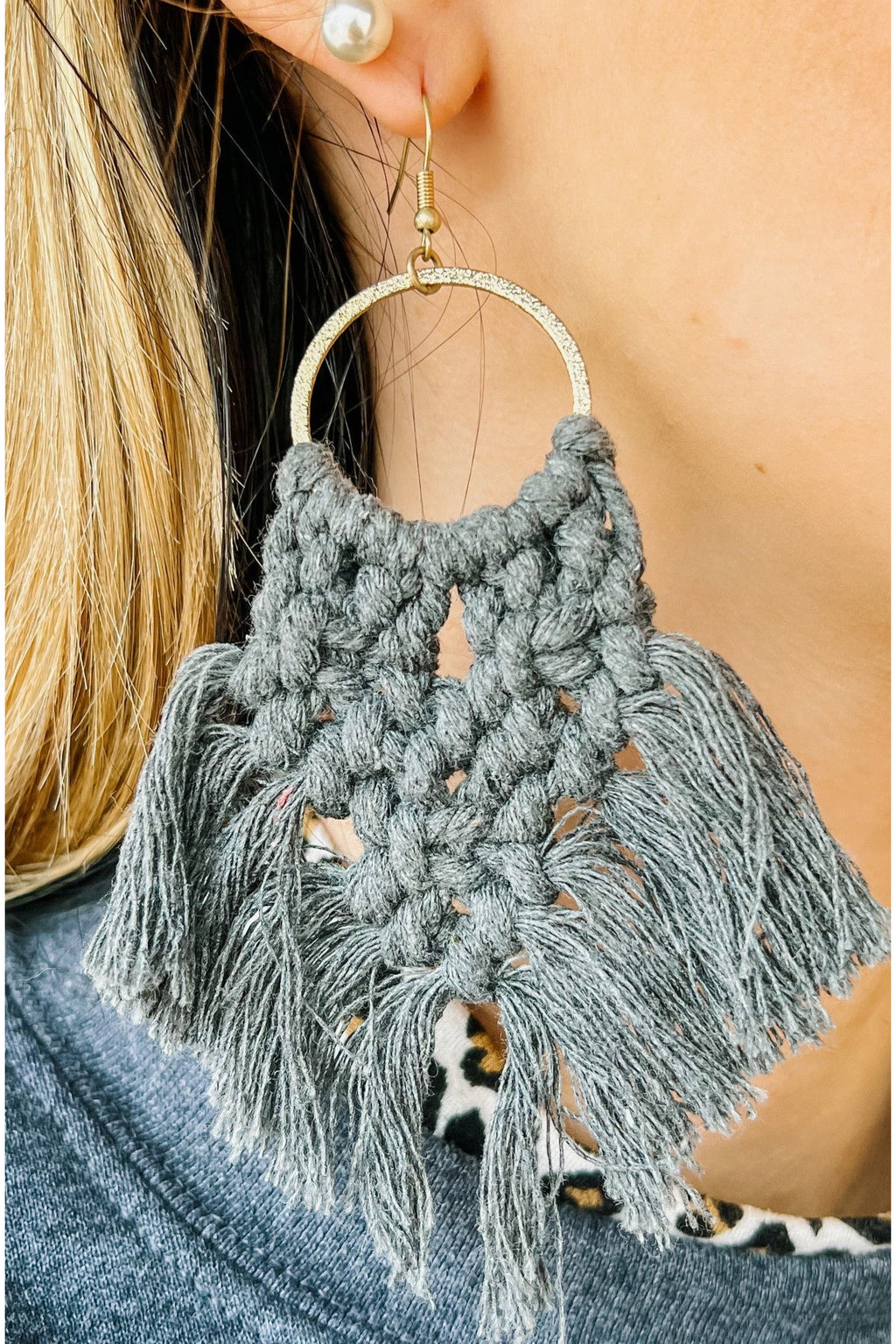 Jumbo Macrame Earring