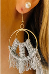 Circle Macrame Earrings